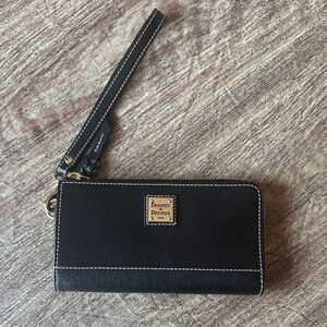 Dooney & Bourke Black Leather Wristlet